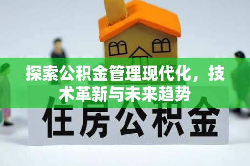 鼎城探索公积金管理现代化，技术革新与未来趋势