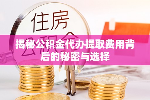 鼎城揭秘公积金代办提取费用背后的秘密与选择