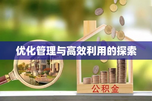 鼎城优化管理与高效利用的探索